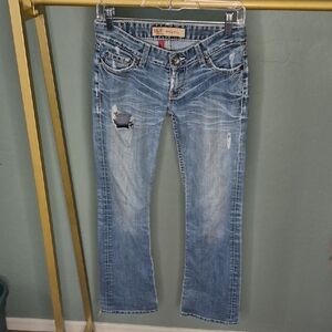 BKE Faded Blue Boot Cut Jeans